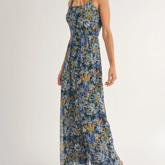 Cruising Square Neck Jumpsuit Midnight Multi - Picture 2 of 5